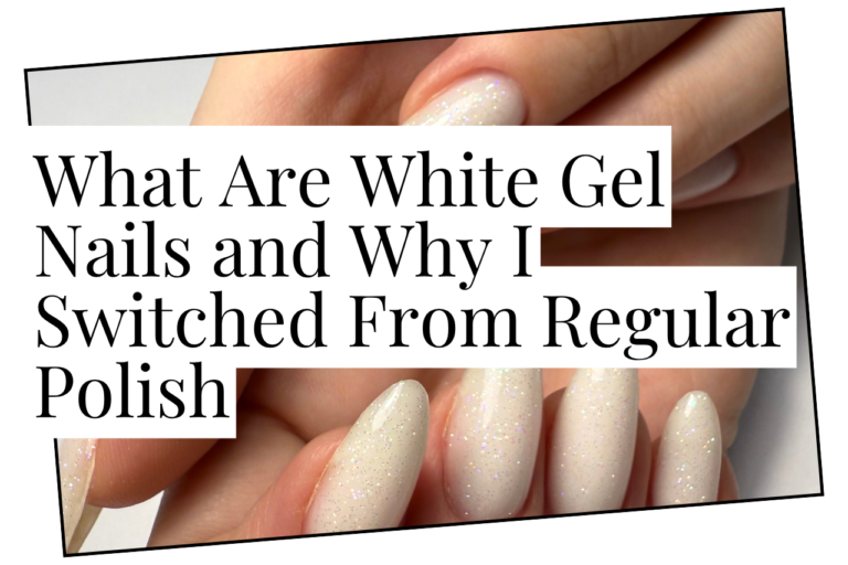 White gel nails
