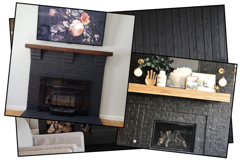 Black Brick Fireplace