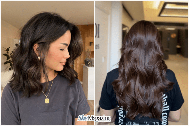 Dark chocolate brown hair